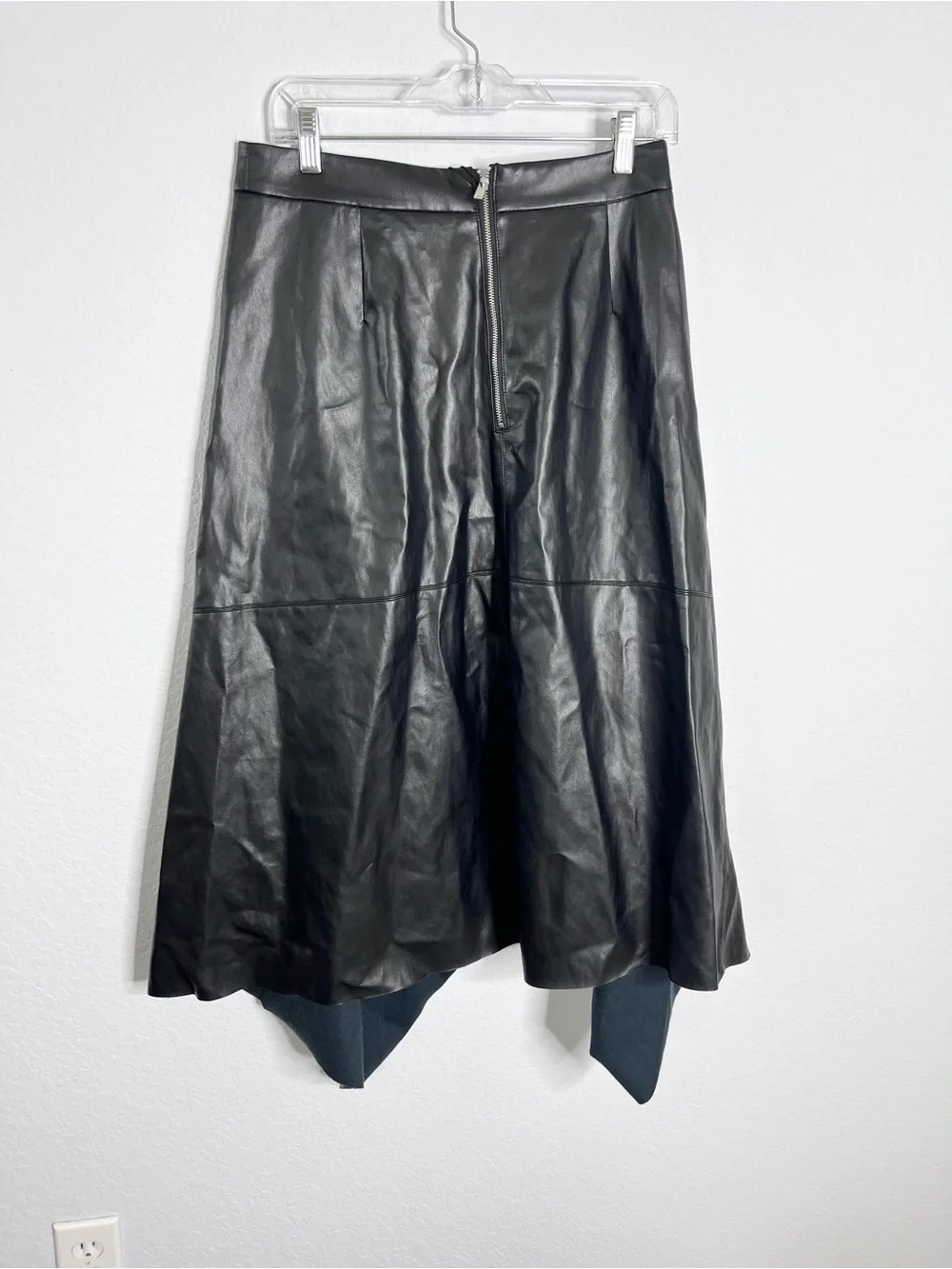 Zara asymmetric leather